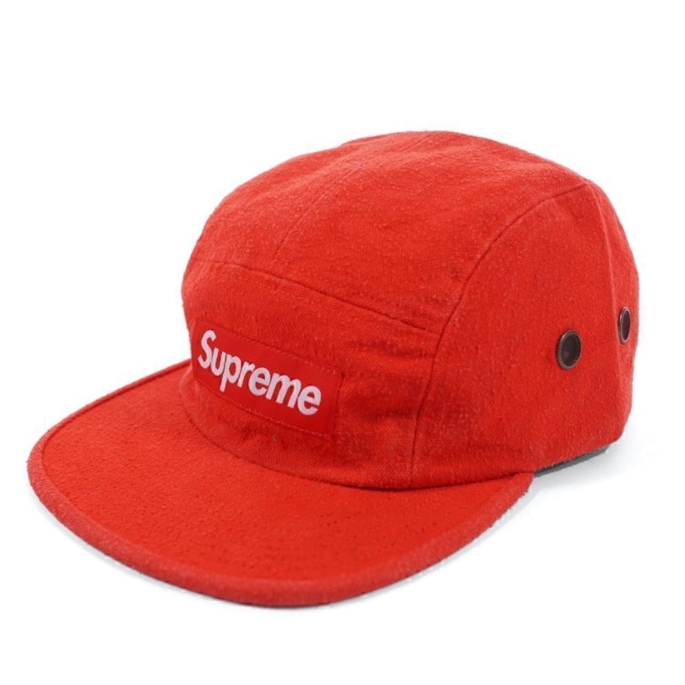 ❤️SOLD❤️ Red SUPREME Napped Canvas Camp Hat